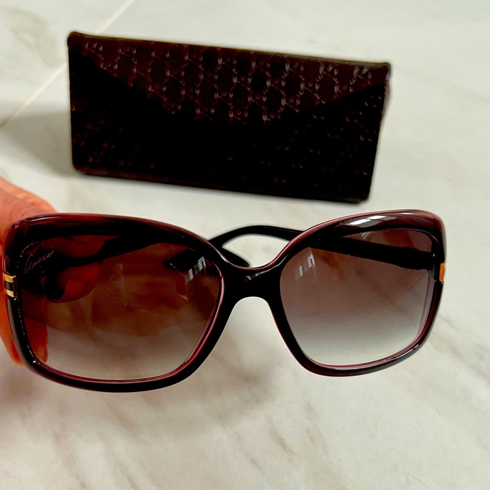 Authentic Gucci Purple @ Gold Sunglasses- Like New!!
